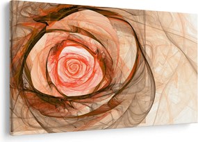 Obraz - Abstraktné ruže ružová s bielym pozadím (90x60 cm)
