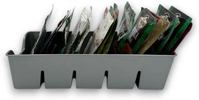 FLORENTYNA Organizér na korenie vo vrecúškach, zásobník, BEN5 - sivá, 30x14x8