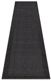 Šnúrkový koberec / behúň SIZAL TIMO 5000 čierny