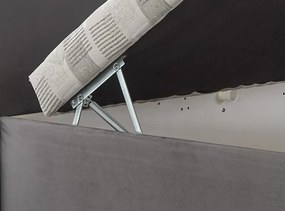 Rohová posteľ Travis pravá 120x200, šedá látka