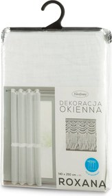 ZÁCLONA NA KRÚŽKOCH ROXANA 140X250 CM BIELA