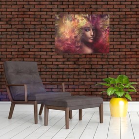 Sklenený obraz - Fantasy žena (70x50 cm)