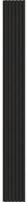 Mexen Lam-F, akustické stenové lamely 275 × 30 cm, plstený podklad 8 mm, technická dyha, eben čierny, S105-275307-3015-023