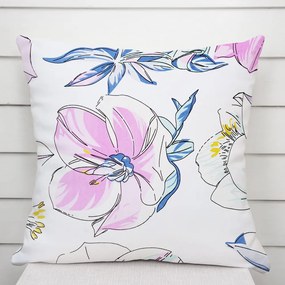 Biante Bavlnená obliečka na vankúš Sandra SA-394 Veľké akvarelové kvety 50 x 50 cm