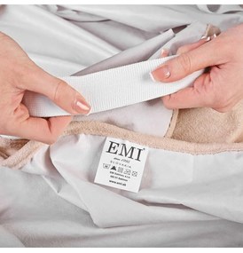 Plachta posteľná nepremokavá krémová s gumičkou po rohoch EMI