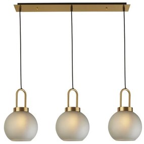 Searchlight 36632-3AC - Luster na lanku SNOWDROP 3xE27/60W/230V mosadz