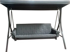 Sivá kovová záhradná hojdačka Madrid – Rojaplast