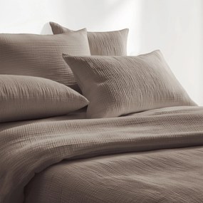 Goldea mušelínové posteľné obliečky – kávové hnedé 140 x 200 a 70 x 90 cm