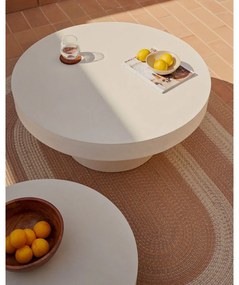 Betónový okrúhly záhradný odkladací stolík ø 66 cm Aiguablava – Kave Home