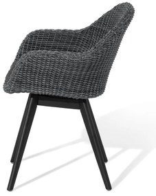 Škrupinová stolička s polyratanovým výpletom