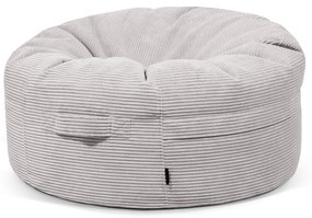 Svetlosivý menčestrový sedací vak Roll 105 – SLOWDOWN