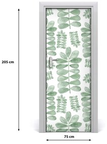 Samolepiace fototapety na dvere lístia eukaliptus 75x205 cm