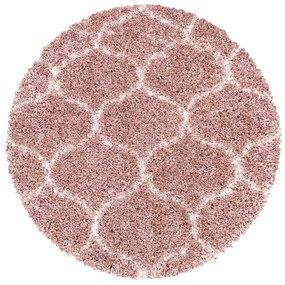 Ayyildiz Kusový koberec SALSA 3201, kulatý, Růžová Rozmer koberca: 200 cm KRUH