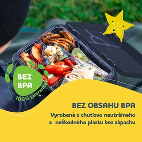 Klarstein Schmatzfatz junior desiatový box, 6 priehradiek, 21,3 x 15 x 4,5 cm, bez BPA