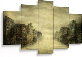 Obraz westernového mestečka (150x105 cm)