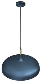 Závesné svietidlo Lincoln, 1x zlaté/tmavomodré kovové tienidlo, (fi 45cm), db/g