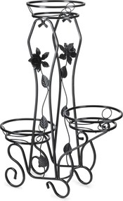 STOJAN NA KVETINÁČ ROSE 92X28X65 CM ČIERNA