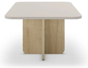 Krémovobiely/v prírodnej farbe konferenčný stolík v dekore duba 56x100 cm Hillary – Marckeric