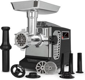 Klarstein Kraftprotz, elektrický mlynček na mäso, 700 W, medený motor, nehrdzavejúca oceľ, čierny