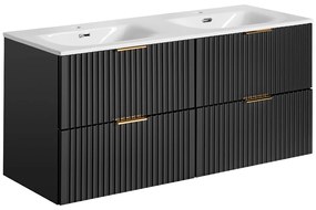 Kúpeľňová skrinka s umývadlom ADEL Black U120/1 | 120 cm