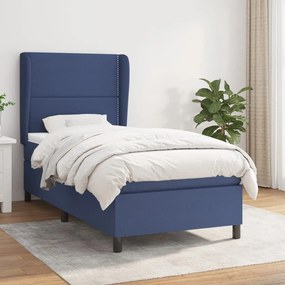 Boxspring posteľ s matracom modrá 100x200 cm látka 3127867