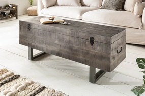 Konferenčný stolík - truhlica Unity Loft 115 cm sivé mango