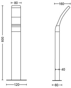 Philips - LED Vonkajšia lampa SPLAY LED/12W/230V 4000K 60 cm IP44