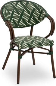 VENUS záhradná stolička s podrúčkami green