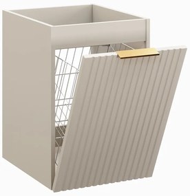 Závěsná koupelnová skříňka s košem na prádlo Adele Cashmere 40 cm kašmírová