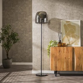 Stojaca lampa 80-13 Drift 1L Smoke Grey Glass  - Komfort-nábytok
