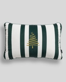 Obliečka na vankúš Green & White Noel 60x40 cm