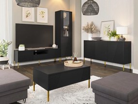 Zostava nábytku do obývacej izby Miretiz II, Farba: čierna
