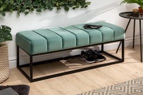 Moderná lavica BENCH PETIT 110 cm zamat, mätová