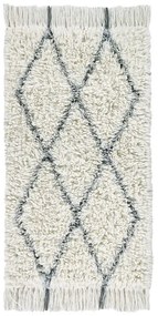 Krémový prateľný ručne tkaný vlnený koberec 80x140 cm Berber Soul – Lorena Canals