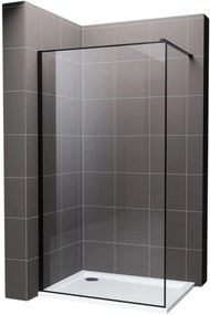 Hagser Hawisa stena sprchového kúta walk -in 120 cm čierna matný/sklo priehľadné HGR70000022