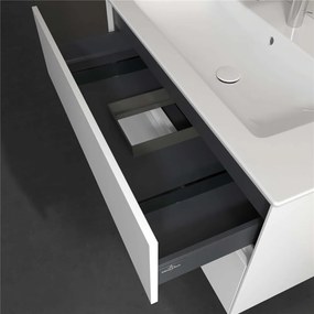 VILLEROY &amp; BOCH Collaro závesná skrinka pod umývadlo, 2 zásuvky, s LED osvetlením, 961 x 480 x 610 mm, White Matt, C145B0MS