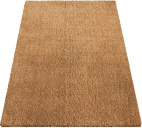 Hnedý shaggy koberec Kamel – obdĺžnikový, mäkký vlas Rozmer: 60x100 cm