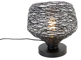 Dizajnová stolná lampa čierna 26 cm - Sarella