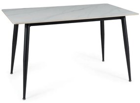 Jedálenský stôl Rion 130 x 70 cm, mramor / čierna
