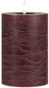 Ib Laursen LED sviečka Pillar Dark Red 15 cm