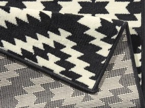 Hanse Home, Behúň Basic 102824, 80x250, čiernobiela, chodba / predsieň