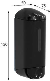 MARPLAST MARPLAST, SHOWER SMALL dávkovač tekutého mydla 170ml, čierna, A94503