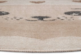 Hanse Home, Detský koberček Adventures 105963 Cream Beige kruh, 140x140 (priemer) kruh, béžová, detská izba