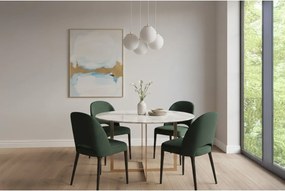 Závesné svietidlo Florence, 4x biele sklenené tienidlo, g/be, o