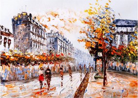 Obraz - Život v meste (70x50 cm)