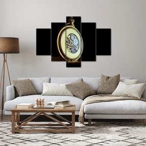Obraz zlatých vreckových hodiniek (150x105 cm)