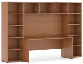 Zostavy knižníc INTEGRO so stolom, nižšie, 2950 x 700/400 x 1920 mm, čerešňa