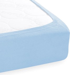 Detské froté napínacie prestieradlo do postieľky FR-014 Nebesky modré 60 x 120 x 10 cm - do postieľky