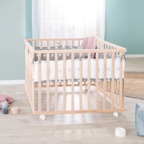 Detská ohrádka v prírodnej farbe 100x100 cm – Roba