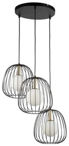 Luster na lanku BELL 3xG9/12W/230V čierna/zlatá